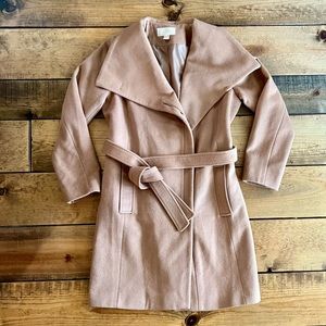 Michael Kors - shawl collar wool blend belted jacket